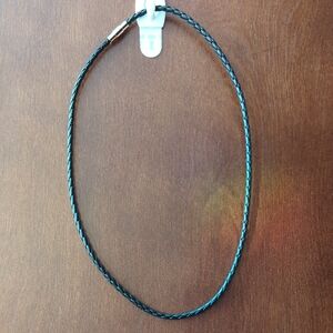 NWOT (270) Black Braided Necklace with strong magnetic closure